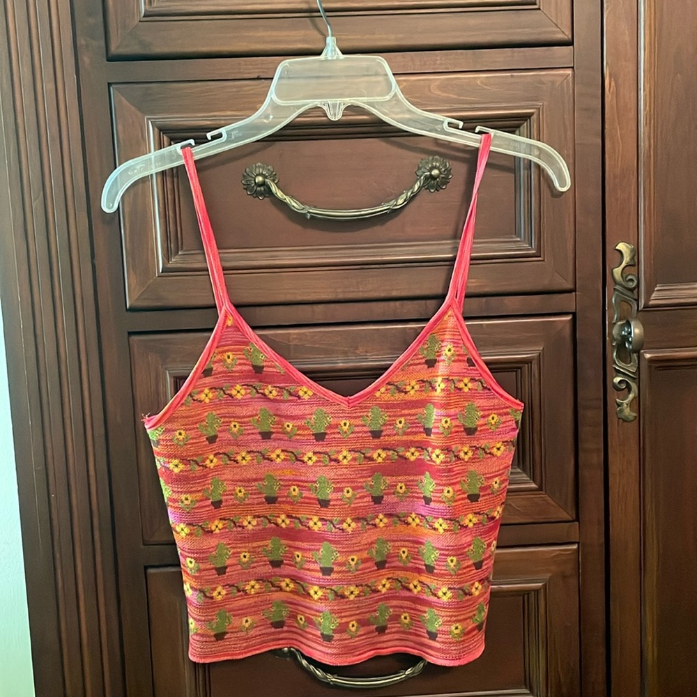Knit cactus tank top